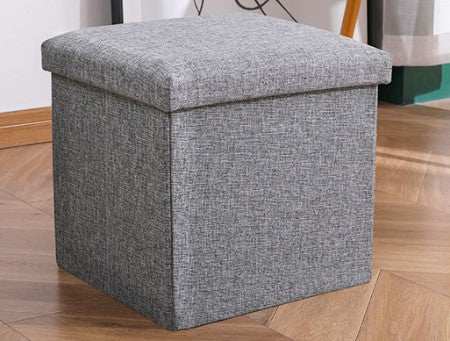 Collapsible Ottoman - Hidden Storage, Seat & Foot Stool